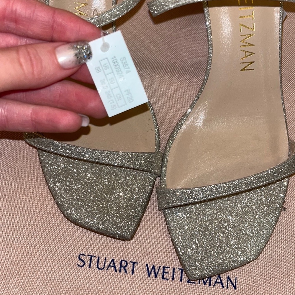 Stuart Weitzman Size 8 Sparkly Heel Sandals - image 5